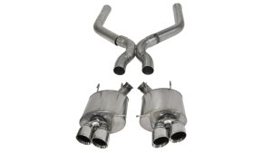 Ford Mustang Performance Exhaust - Rear - CORSA Performance - Axle-Back + X-Pipe Sport - Polished - `13-`14
